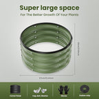 ZXZYHFTY Round Galvanized Raised Garden Bed kit, Round Large Metal Raised - Image 4