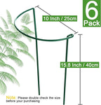 HiGift Plant Support Stakes, 6 Pack Metal Peony Cages and Supports, Garden - Image 4