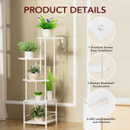 Plant Stand Indoor with Grow Light, 5-Tiered Tall Plant Stand Indoor, Metal - Image 4