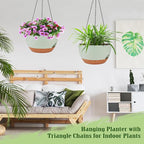 Hanging Planters for Outdoor Indoor Plants, 2 Pack 10 Inch Hanging Basket - Image 6