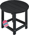 LZRS Round Adirondack Patio Side Table End Table, Outdoor Side Tables by LZRSPET
