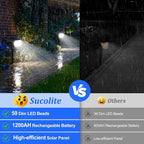 Sucolite 6-Pack Solar Spot Lights Outdoor Waterproof IP65, 3 Lighting Modes - Image 4