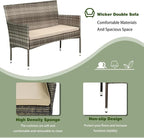 PayLessHere Outdoor Furniture Set 4 Pcs Modular Patio Furniture Set Water - Image 5