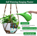 2 Pack Hanging Planters Set, 10 Inch Indoor Outdoor Hanging Plant Pot Basket - Image 4