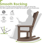 GREENVINES Outdoor Rocking Chairs | Porch Rocker | HDPE Plastic | Wood Grain | - Image 5