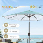 MEWAY 9ft Patio Umbrella Outdoor Table Umbrellas - Image 5
