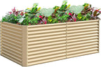 Land Guard 6x3x3ft Rectangular Galvanized Raised Garden Beds, Large-Capacity by LandGuard