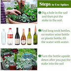 Plant Watering Devices 4 Pack Terracotta Vacation Plant Waterer Wine Bottle - Image 4
