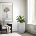 Kante Tall Concrete Planter, 21.7-Inch Height White Large Indoor Outdoor Plant - Image 5