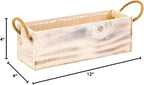 Wooden Planter Box with Handle I Rustic Whitewash I Plastic Liner l Garden - Image 10