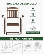 Set of 2 Weatherproof Patio Chairs - Image 7