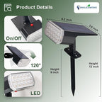 DINGLILIGHTING Solar Lights Outdoor Waterproof: IP65 Led Spot Light Decorations - Image 7