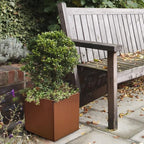 Corten Steel Planter Box Metal Planters Square Outdoor Steel Planter Cube - Image 5