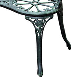 Outsunny Outdoor Bench, Cast Aluminum Outdoor Furniture, Metal Bench - Image 9