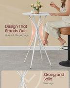 VASAGLE Bar Table, Round Cocktail High Top Pub Bistro Table - Image 4