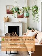 Self Watering Hanging Planters for Indoor Plants 3 Pack Macrame Plant Hangers - Image 6