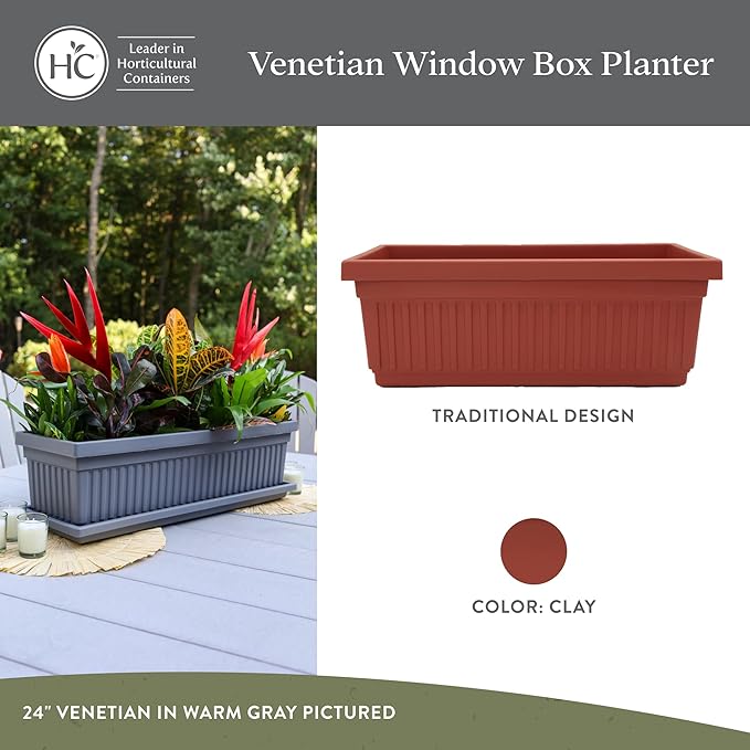 The HC Companies 24 Inch Venetian Window Planter Box - Image 2