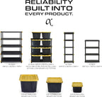 CX 5-Tier Heavy Duty Plastic Storage Shelves that Support up to 150lbs/shelf - Image 4