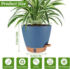 2 Pack 8 inch Plant Pots, Plastic Self Watering Planters - Image 8