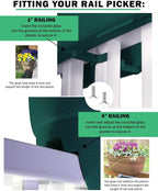 Bloomers Railing Planter with Drainage Holes- 24” W- Sage Green - Image 3