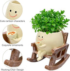 Smiley Face Planter Pot, Cute Plant Pots - Image 4