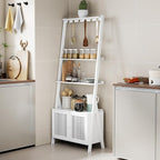 4-Tier Ladder Shelf with Drawers 59.5"H x 24.8"L x 10.6"W, Ladder Bookshelf - Image 5