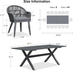PURPLE LEAF 16 Pieces Patio Dining Set - Image 7