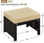Yaheetech Wicker Ottomans - Image 3