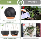 Hanging Planters for Outdoor Indoor Plants, 2 Pack 12 Inch Hanging Basket - Image 4