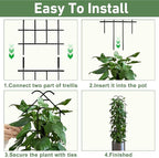 23in Plant Trellis for Potted Plants, Expandable Metal Garden Trellis for - Image 6