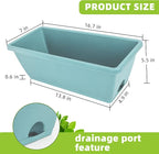 Window Box Planter, 7 Pack Plastic Vegetable Flower Planters Boxes 17 Inches - Image 3