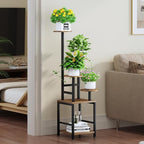 Round Plant Stand Indoor with Grow Light, 5-Tiered Tall Plant Stand Indoor - Image 2