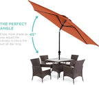 Best Choice Products 10ft Outdoor Table Compatible Steel Polyester Market Patio - Image 2