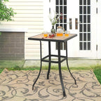 PHI VILLA 3 PCS Patio Swivel Bar Set Outdoor Furniture Bar Height Bistro Set - Image 5