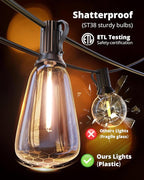 VIPAR LED Outdoor String Lights, 100FT Patio Lights - Image 3