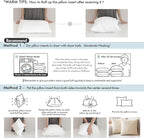 MIULEE Pack of 2 16x24 Outdoor Pillow Inserts, Outdoor Throw Pillows - Image 7