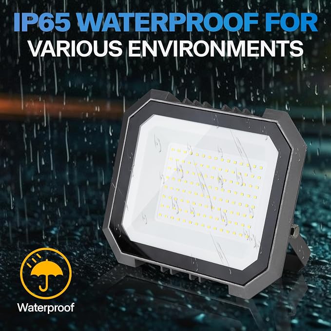 2 Pack LED Flood Lights Outdoor, 150W 15000LM Super Bright Floodlight Outside - Image 3