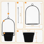 Gardzen 3 Packs Hanging Pots for Plants Outdoor & Indoor, Pot Hangers for Plant - Image 4