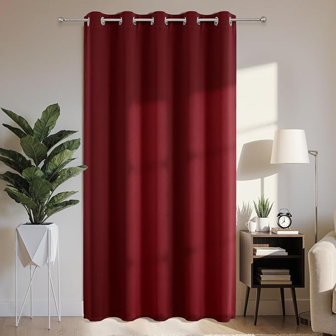Joydeco Blackout Patio Sliding Door Curtains 96 Inches Long, Grommet Privacy by JOYDECO