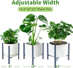 Aripark Plant Stand Indoor Adjustable, Metal Modern Plant Stands Small - Image 3