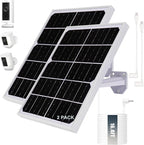 Solar Panel for Security Camera 2 in 1 Port 10W Ring Camera Solar Charger by Unknown