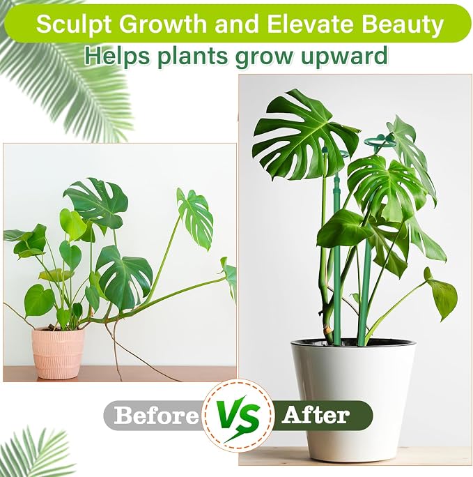 Extendable Plant Stakes, Adjustable Length from 14.3IN to 25IN Monstera Support - Image 3