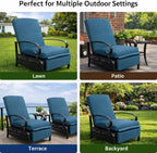 Kozyard Adjustable Outdoor Reclining Lounge Chair, Cushioned Patio Chaise Lounge - Image 6