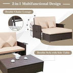 COSTWAY Patio Rattan Daybed - Image 8