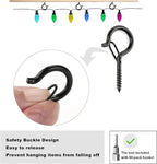 PlusRoc 60 Pack Ceiling Hooks for Hanging Plants Outdoor String Lights Heavy - Image 4