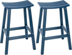 Weatherproof Bar Stools Set of 2, Saddle Seat, Bar Height Stools by LAHAAP