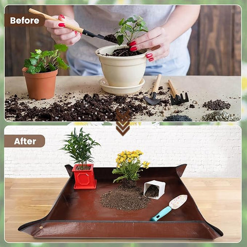 26.8"X26.8" Repotting Mat for House Plants Transplanting Control Mess, Foldable - Image 2