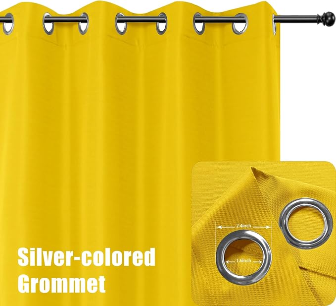 BONZER Outdoor Curtains for Patio Waterproof Thick Privacy Grommet Light - Image 2