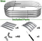 Galvanized Raised Garden Bed for Outdoor: 4X2X1ft Durable Metal Vegetable Plant - Image 2