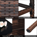 Outvita Outdoor Bar Table, 3 Piece Rattan Patio Bar Set - Image 6